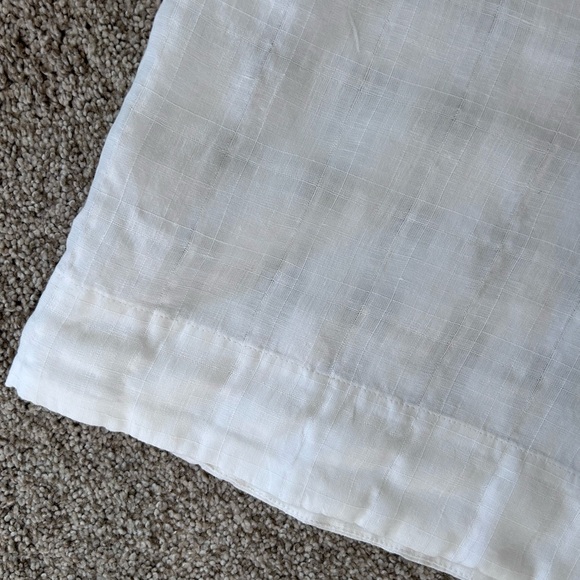 Banana Republic Laurel Linen Cotton Boxy Deep V Neck Top. Pure white. Coastal. S - Picture 5 of 13